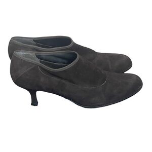 Stuart Weitzman Brown Suede Slip On Booties size 10 M